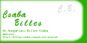 csaba billes business card